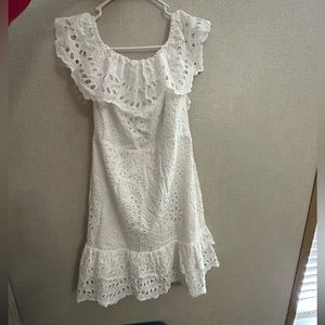 NWT - White lace design dress from Express